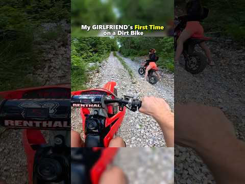 Her first time on a Dirt Bike 😅 #dirtbike #dirtbikes