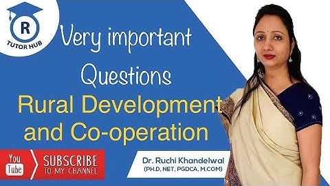 Very important questions of Rural Development and Co-operation | Dr. Ruchi Khandelwal