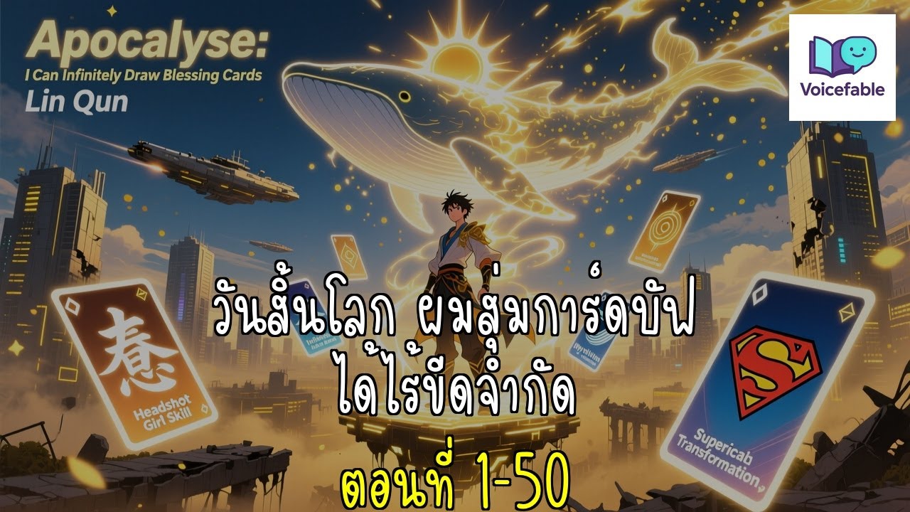 วันสิ้นโลก ผมสุ่มการ์ดบัฟได้ไร้ขีดจำกัด 1-50 #นิยายเสียง