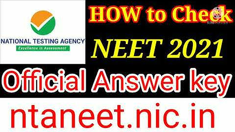 HOW  TO  CHECK  NEET 2021 OFFICIAL  ANSWER KEY  || LATEST UPDATE ||