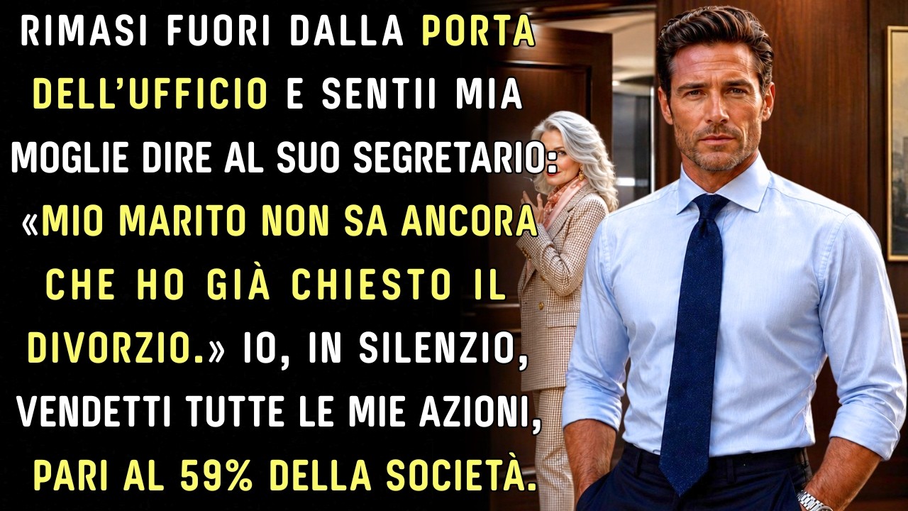 Stavo per aprire la porta di mogano per sorprenderla con una cena romantica, quando ho sentito la voce di mia moglie dire al suo segretario: "Mio marito non ha idea che ho già presentato le carte...