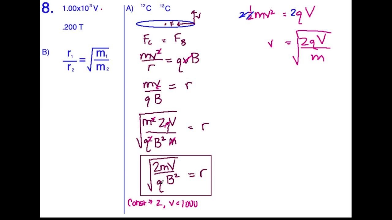 Singly ionized carbon atoms are accelerated through 1.00 ×10^3 V and passed into a…