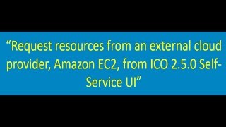 How to deploy instance from ICO 2.5.0 to AWS in hybrid cloud