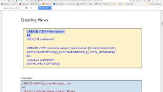 Advanced Databases -  Understanding Views (SQL - Lecture)