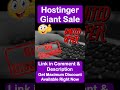 Hostinger Giant Sale – Biggest Hosting Discounts From Hostinger