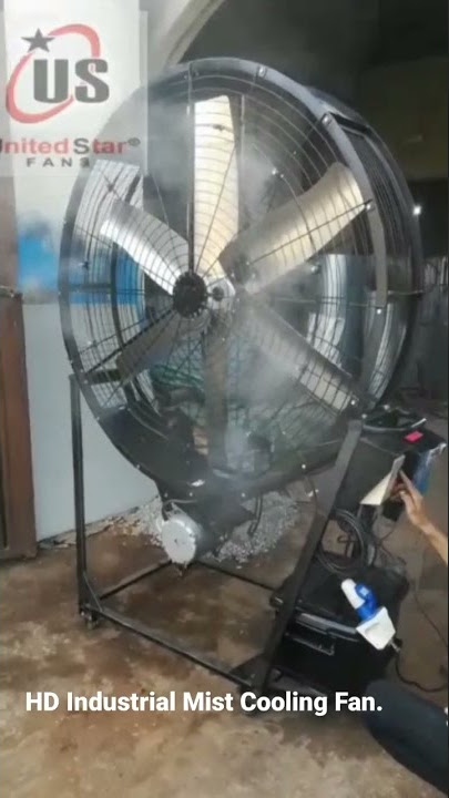 #industrial #portable #floor #Cooling #fan with #water #fog #mist #system #copper #motor #big #size