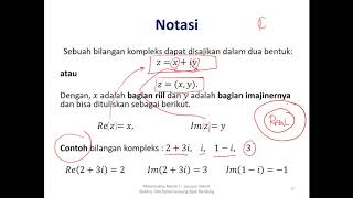 Matematika Teknik I - Pengantar Bilangan Kompleks #Part1