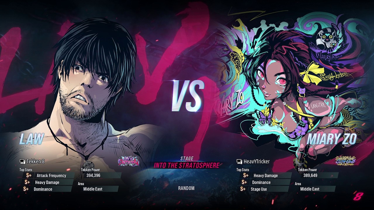 BSK (Law) VS HeavYTricker (Miary Zo) Tekkn 8 Ranked