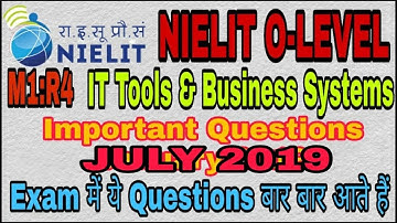 O level exam (2019)Most Important Questions For ("IT Tools and Business Systems") [M1-R4] {Updated}