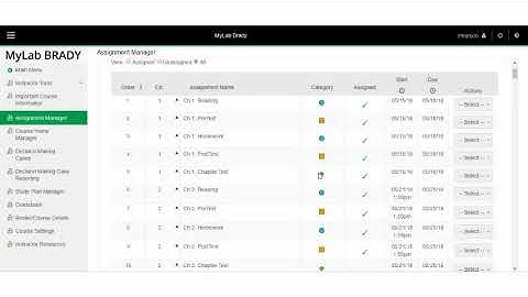 MyLab Brady: Instructor Getting Started - May 2018