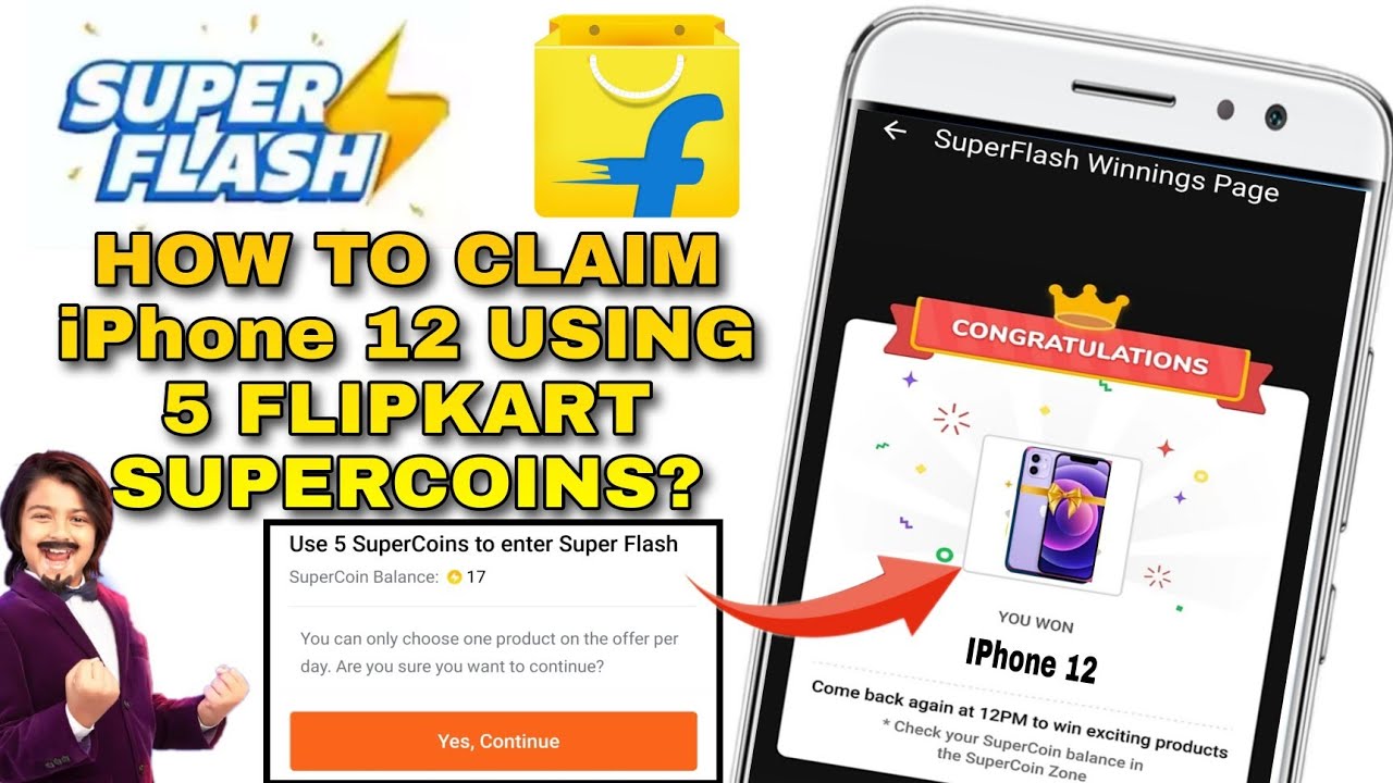 Today flipkart super flash iphone winner How to get more supercoins