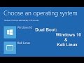 Dual boot Kali Linux and Windows 10 by using EasyBCD