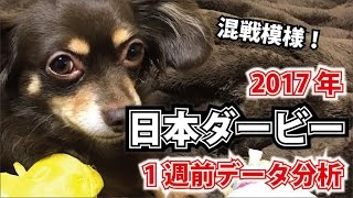 【1週前G1予想】2017年 日本ダービーの1週前データ分析動画【星野るり】