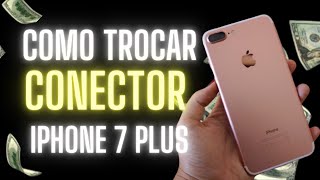 Como trocar conector de carga iPhone 7 Plus método fácil passo a passo #UTI