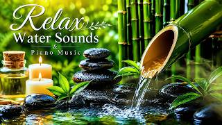Bamboo Water Fountain & Soft Piano Music 🌸 Calm Nature Ambience for Relaxation and Mindfulness screenshot 4