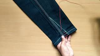 How To Shorten Wide Leg Pants By Hand Stitching