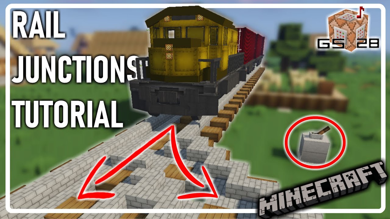 [1.15 Minecraft] Rail Junction Tutorial - Trains Datapack - YouTube