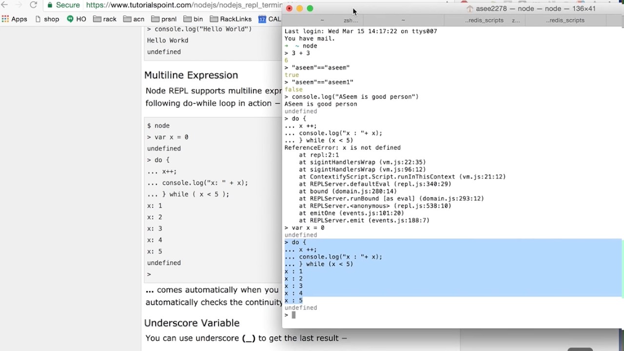 6 Node shell or REPL environment - YouTube