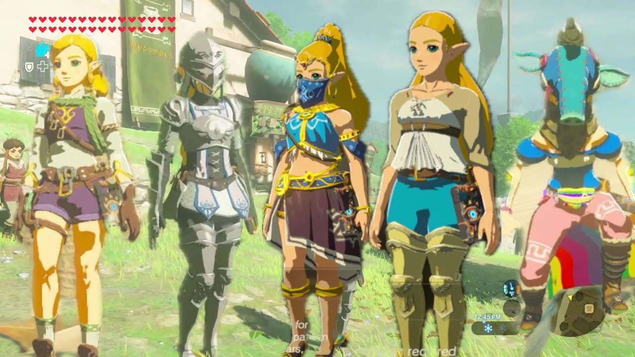 Все наряды для принцессы Зельды. #zelda #zeldabotw #zeldatotk #youtubegaming #botw #gaming #totk