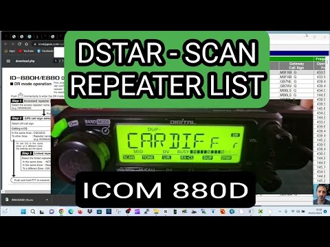 ICOM ID-880D , DR MODE SCAN - DSTAR - YouTube