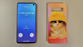 Samsung Galaxy S10 Cover Cat Incoming Call