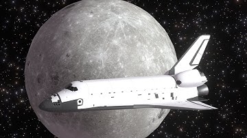 Blender Space Shuttle & Moon Loop Video Animation | Original Music