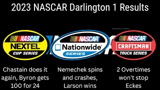 2023 NASCAR Darlington 1 Results (Cup, Xfinity, Trucks)