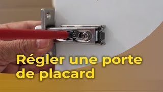 régler une porte de placard