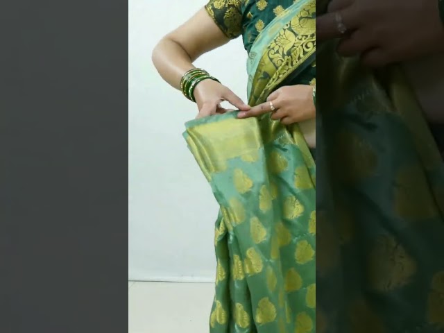 Very beautiful silk saree draping tutorial | Saree draping tips & stricks | Sari wear class=