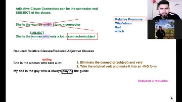 TOEFL STRUCTURE SKILL #13  Use Reduced Adjective Clauses Correctly
