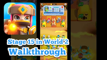 Merge War Stage 15 in World 2! How to Clear! Army Draft Battler #mergewararmydraftbattler #mergewar