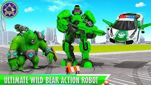 Bear Robot Car Transform - Flying Car Games - android gameplay HD