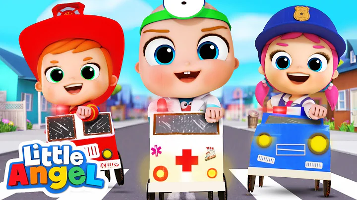 Rescue Squad Is Here To Help! | Little Angel Job and Career Songs | Nursery Rhymes for Kids