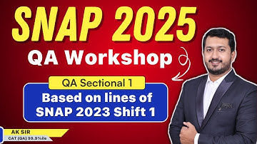 SNAP 2025 QA Workshop | QA Sectional 1 - Based on lines of SNAP 2023 Shift 1