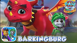 PAW Patrol Rescue World - NEW Barkingburg Castle Update With ROCKY & FLAME THE DRAGON