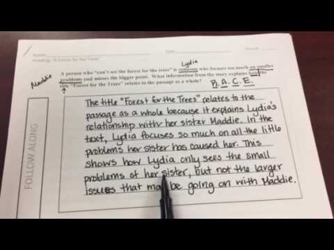 RACE response worksheet example - YouTube