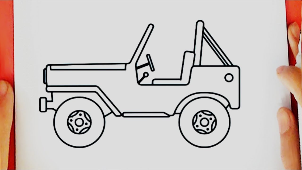 C mo Dibujar Un Jeep Sencillo F cil YouTube C mo dibujar un jeep sencillo f cil youtube