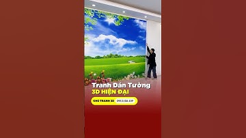 Tranh dán tường khổ lớn 3d phòng khách đẹp #shorts #shortvideo