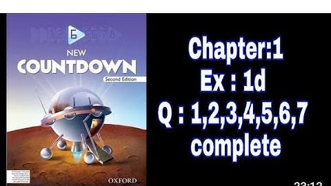 oxford| countdown book 6 second edition chapter 1 exercise 1d |completely solved.