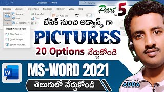 05 || Pictures Tutorial in Ms-Word 2021 Telugu || 30 Picture Options in Word || Computersadda.com screenshot 4