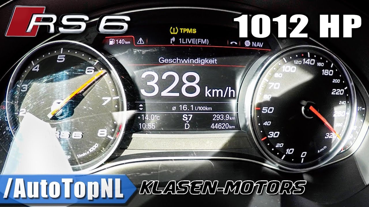 AUDI RS6 1012HP 0-328km/h ACCELERATION & TOP by - YouTube