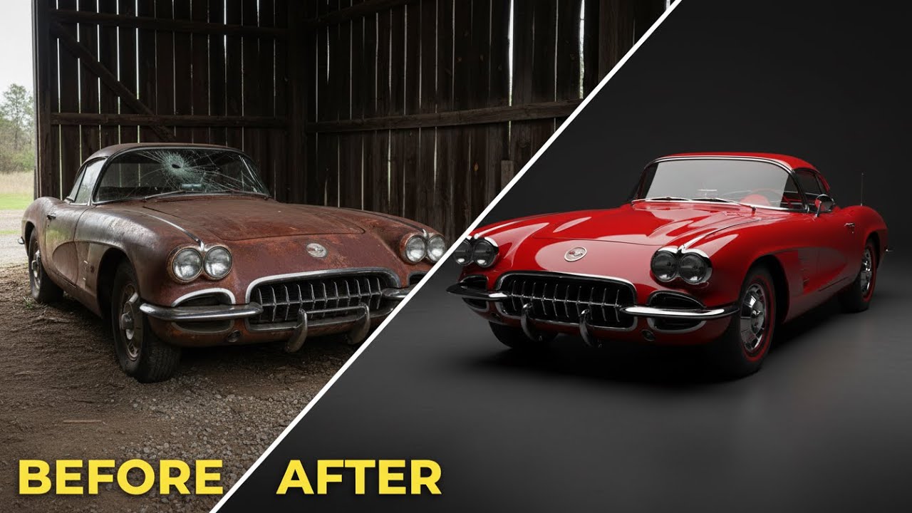 I Restored This Rusted 1958 Corvette From A Barn Find To Perfection! | IRON REVIVAL KH