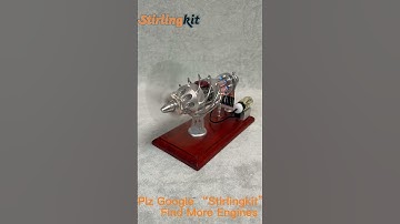 16 Cylinder Stirling Engine Hot Air Motor | Stirlingkit