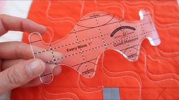 Edge to edge machine quilting designs || Using Lollipop and Every Wave ruler set by Amanda Murphy