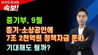 (속보) 중기부, 중기·소상공인에 7.2조 정책자금 공급발표! 어디에 지원하는가?