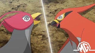 Talonflame vs Unfezant | Ash vs Alain | Pokémon XYZ series | Mythic Gengar