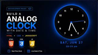 Build a Real-Time Analog Clock with HTML & CSS
