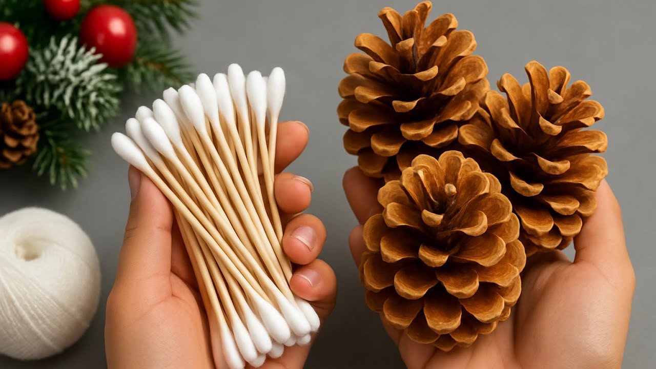 Моя 80-летняя бабушка научила меня этим секретам с помощью ватных палочек и сосновых шишек!