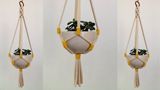 DIY PORTAMACETAS de MACRAME paso a paso (PRINCIPIANTES)/DIY Macrame Plant Hanger for Beginners