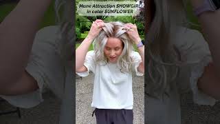 🌻SUNFLOWER is now IN BLOOM!🌻Mane Attraction SUNFLOWER wig shown on SHOWGIRL style!🌻#shorts